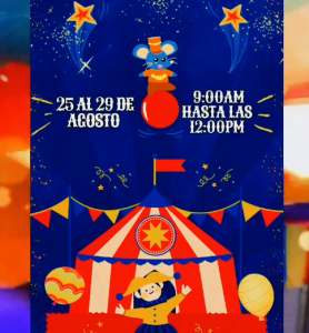 Azularte y PEPDA invitan al Plan Vacacional “Vamos al Circo” del 25 al 29 de agosto